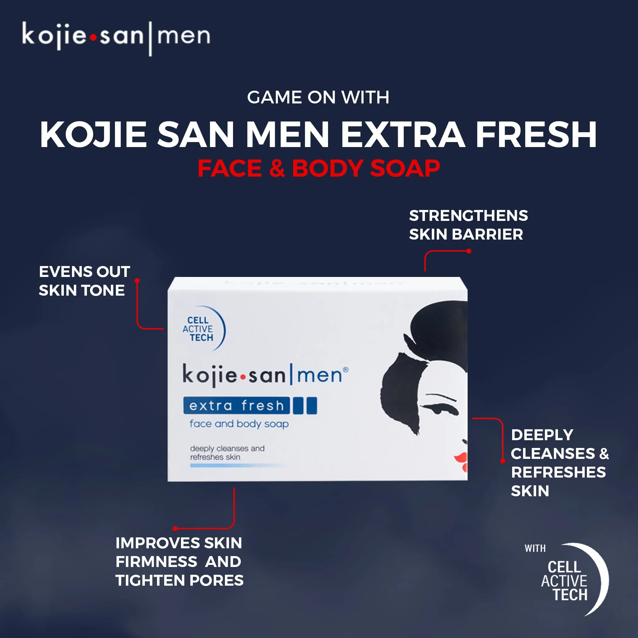30242 kojie san men soap skincare routine